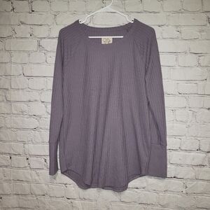 🧡CHASOR Waffle Knit Crew Neck Top